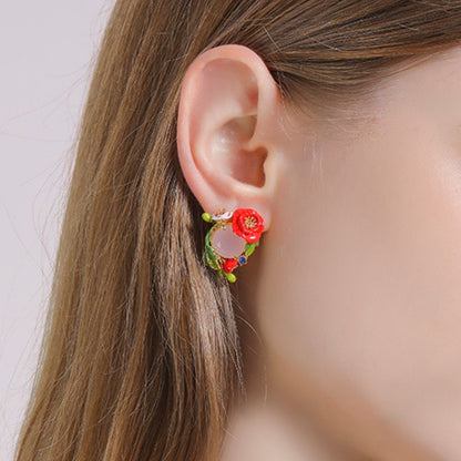 Corn Poppy Earring