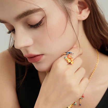 Persimmon Magpie Ring