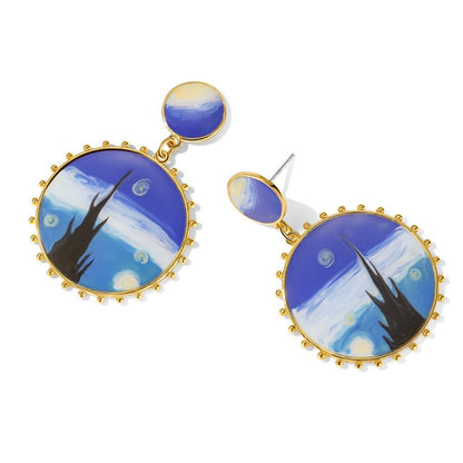 Blue Starry Night Earring