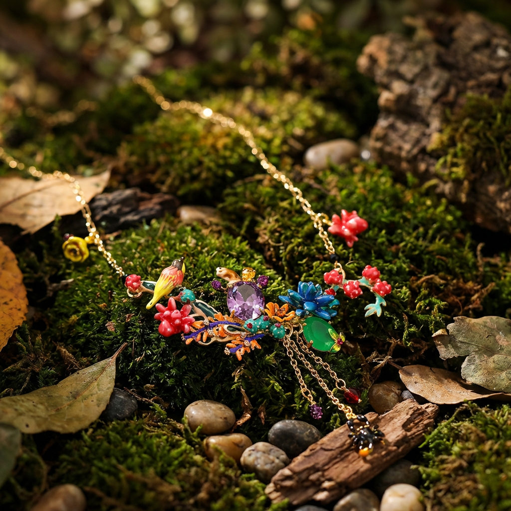 Bird & Blossom Necklace