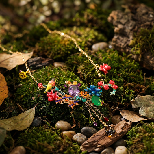 Bird & Blossom Necklace