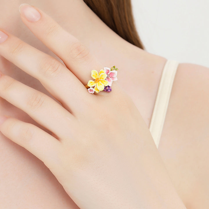 Sweet Grape Flower Ring