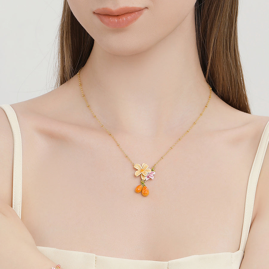 Sweet Pear Flower Necklace