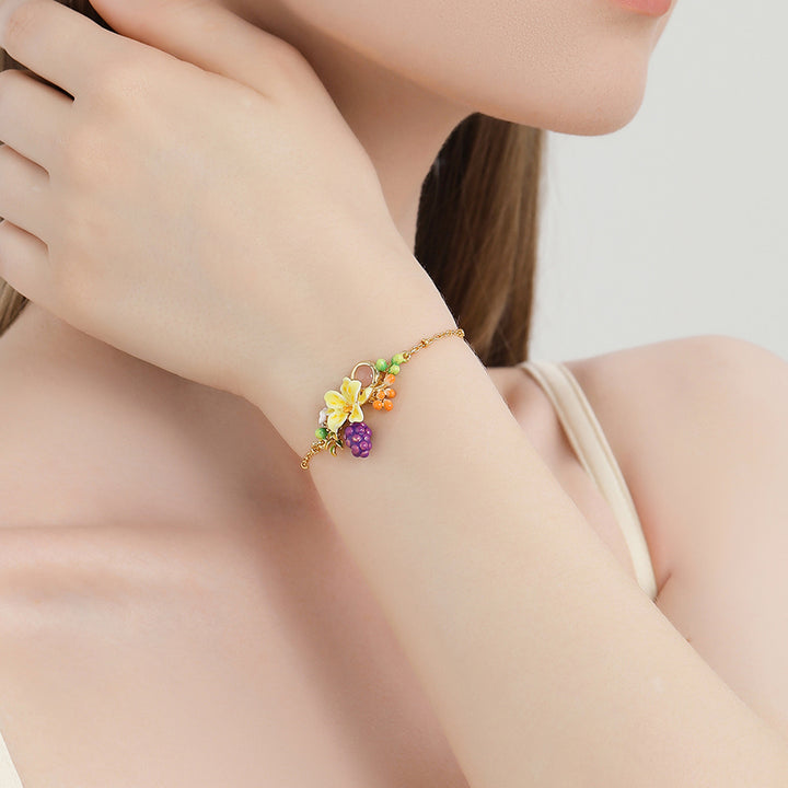 Sweet Grape Flower Bracelet