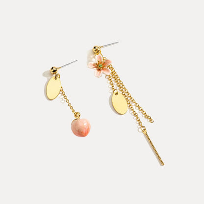 Peach Tassel Earrings