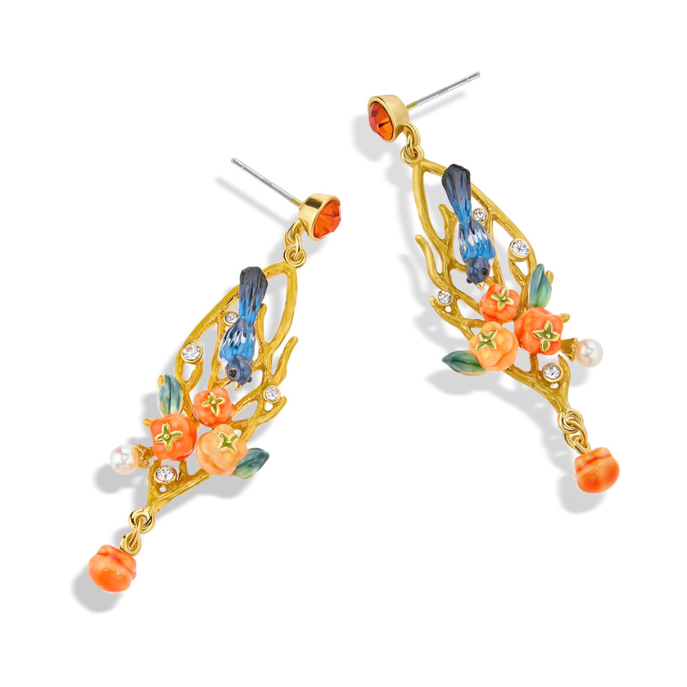 Persimmon Magpie Earrings