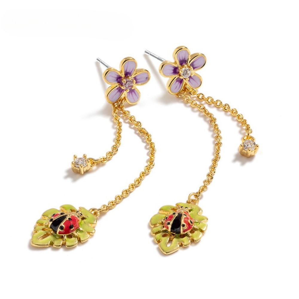 Ladybug Blossom Earrings