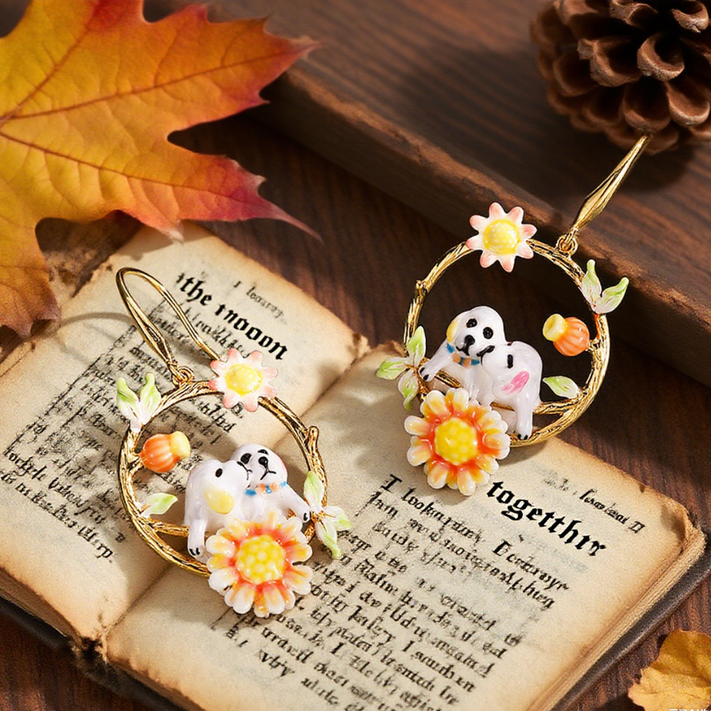 Dog Hoop Earrings