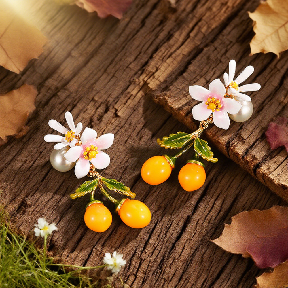 Cherry Tomato Drop Earrings
