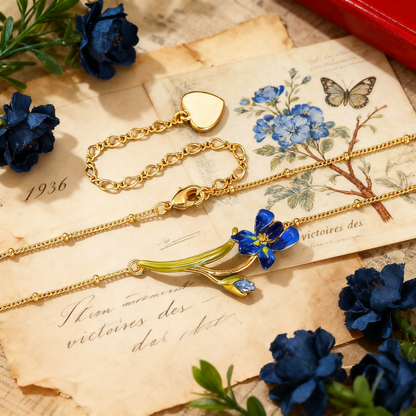 Iris Flower Necklace