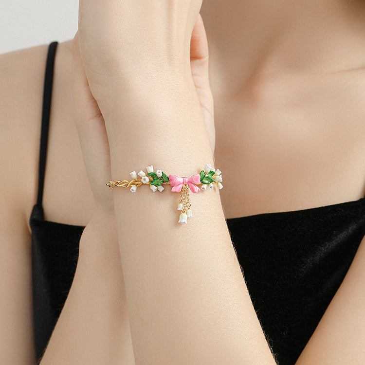 Lily Of The Valley Bowknot Bracelet