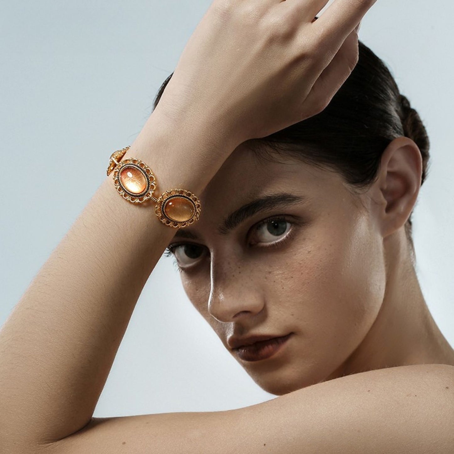 Vintage Lustrous Glazed Orb Bracelet