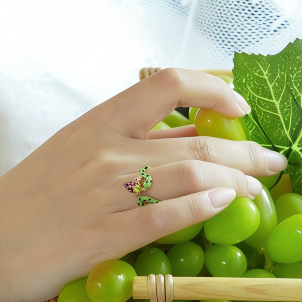 Snake and Grape Vine Ring