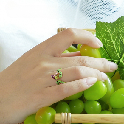 Snake and Grape Vine Ring