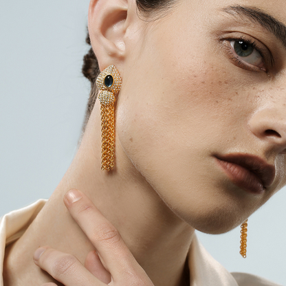 Vintage Midnight Tassel Earrings