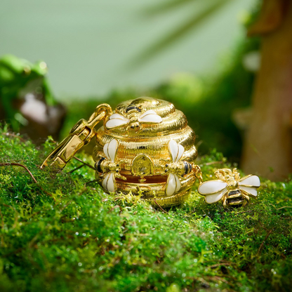 Golden Beehive Locket Pendant