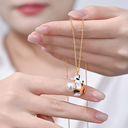 Calico Kitten Necklace