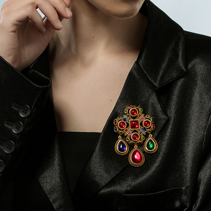 Vintage Scarlet Charm Brooch