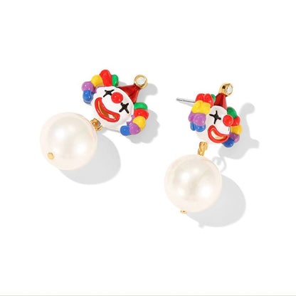 Clown Pearl Earrings