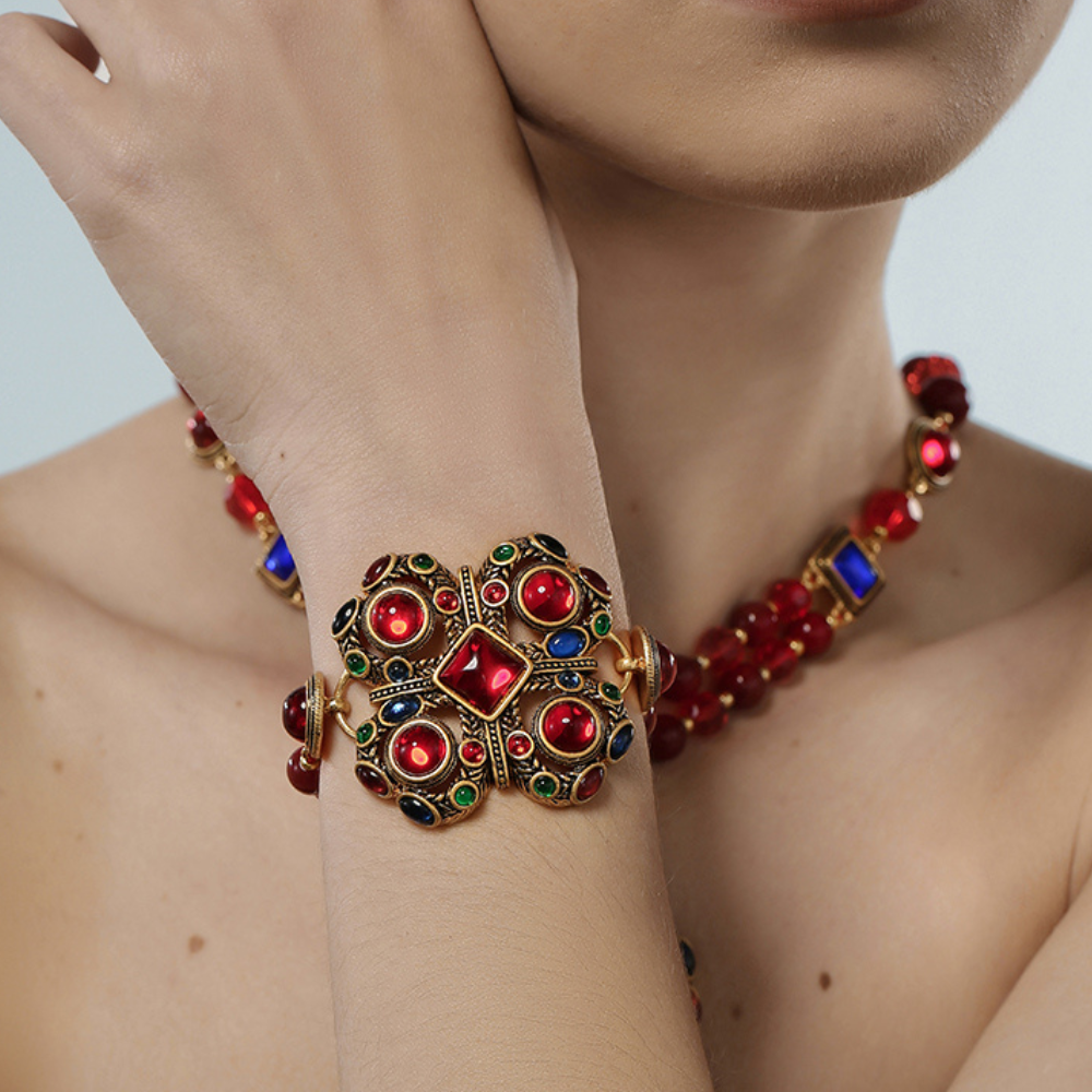 Vintage Scarlet Charm Bracelet
