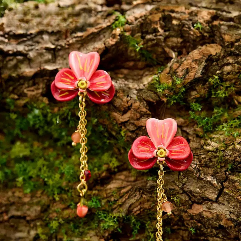Bougainvillea Drop Earrings