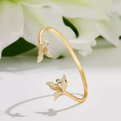 Golden Calla Lily Bracelet