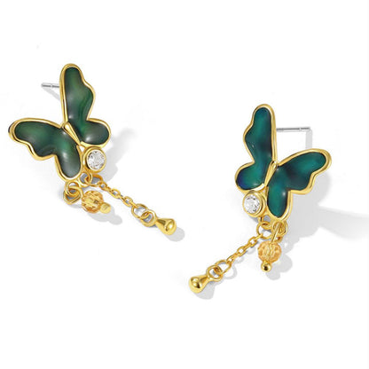 Thermochromic Butterfly Enamel Earring