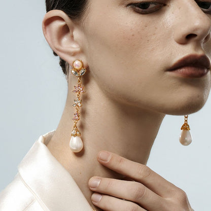 Vintage Pearl Dangle Earrings