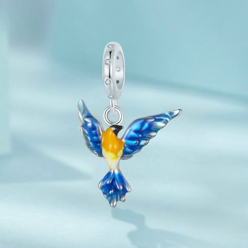 Blue Bird Pendant Necklace