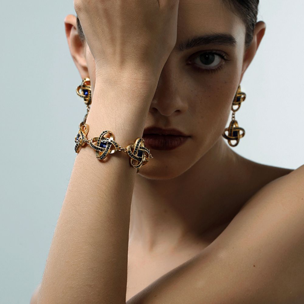 Vintage Midnight Knot Bracelet
