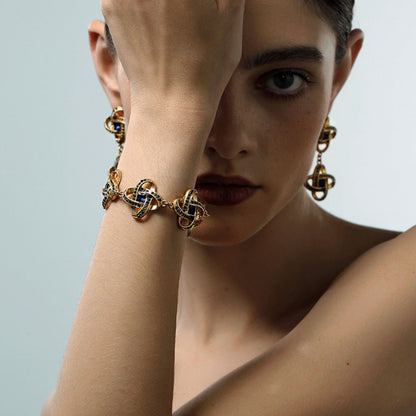 Vintage Midnight Knot Bracelet