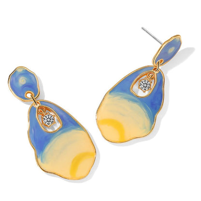 Blue Starry Night Drop Earring