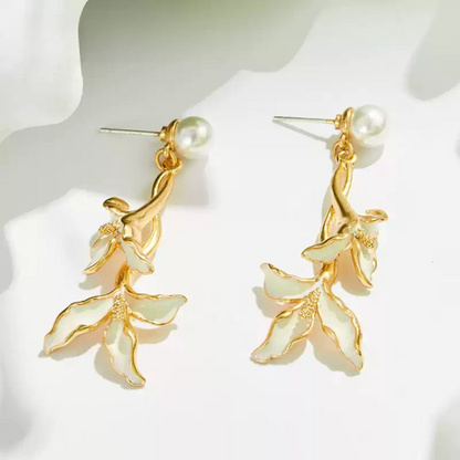 Golden Calla Lily Earrings