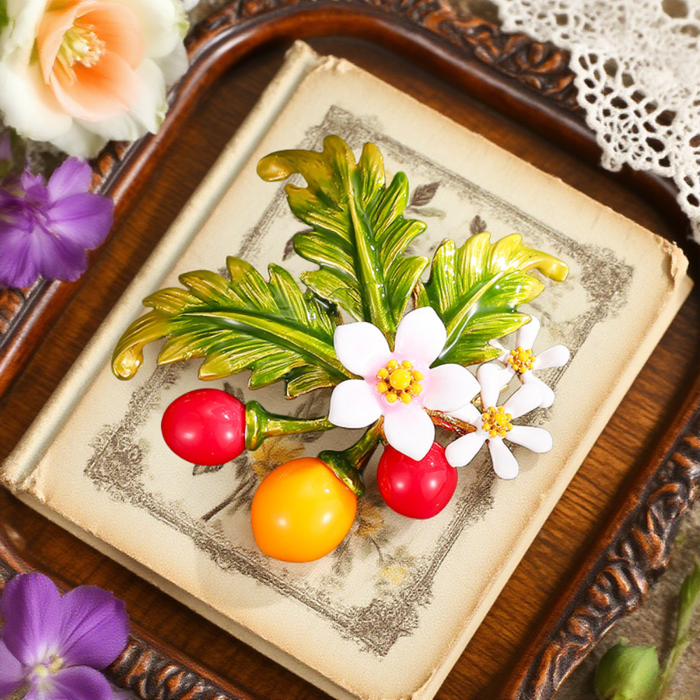 Cherry Tomato Brooch