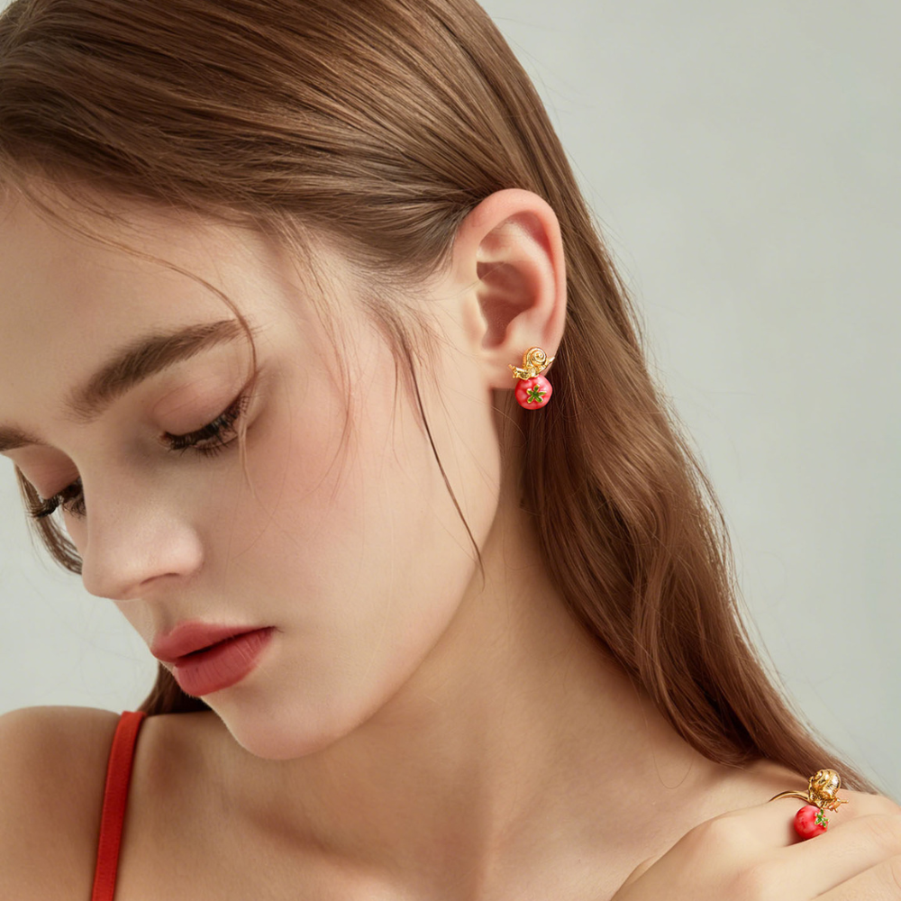 Tomato Stud Earrings