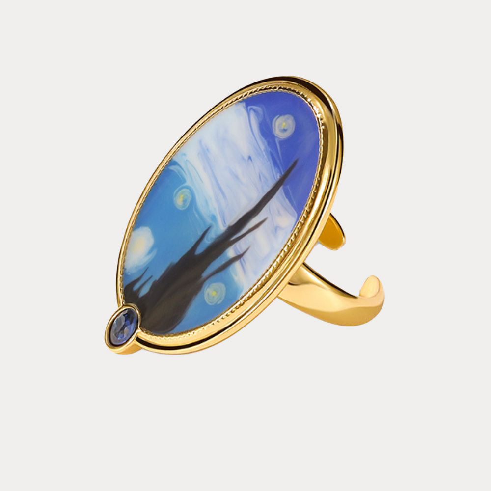 Blue Starry Night Ring