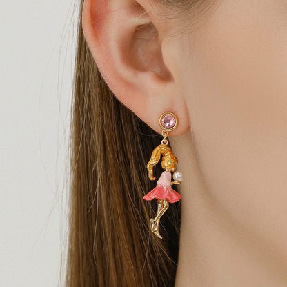 Dancing Girl Pearl Earrings