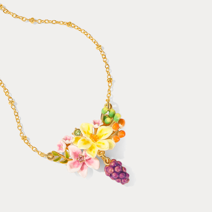 Sweet Grape Flower Necklace