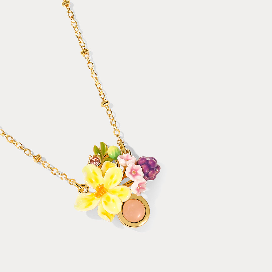 Sweet Grape Flower Necklace