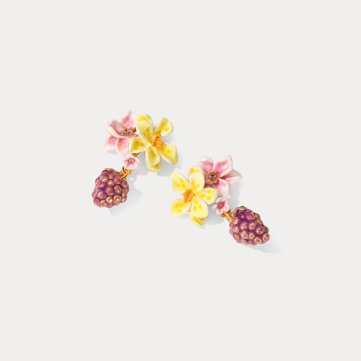 Sweet Grapes Flower Earrings