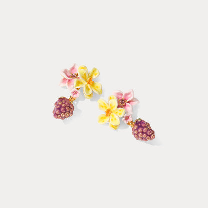 Sweet Grapes Flower Earrings