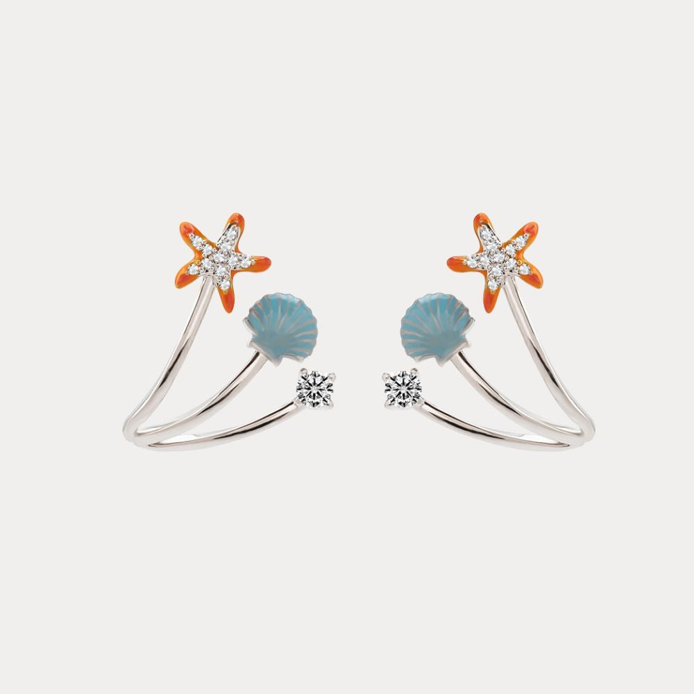 Starfish Shell Earring