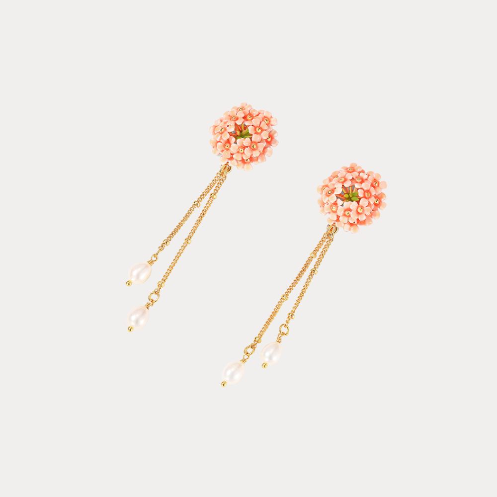 Pink Verbena Earrings