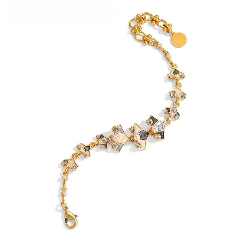 Vintage Petal Pearl Bracelet