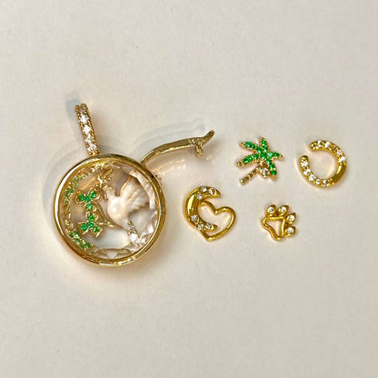 Personalized Round Charm Box Necklace