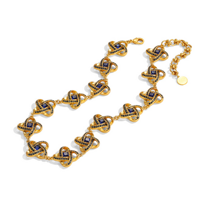Vintage Midnight Knot Necklace