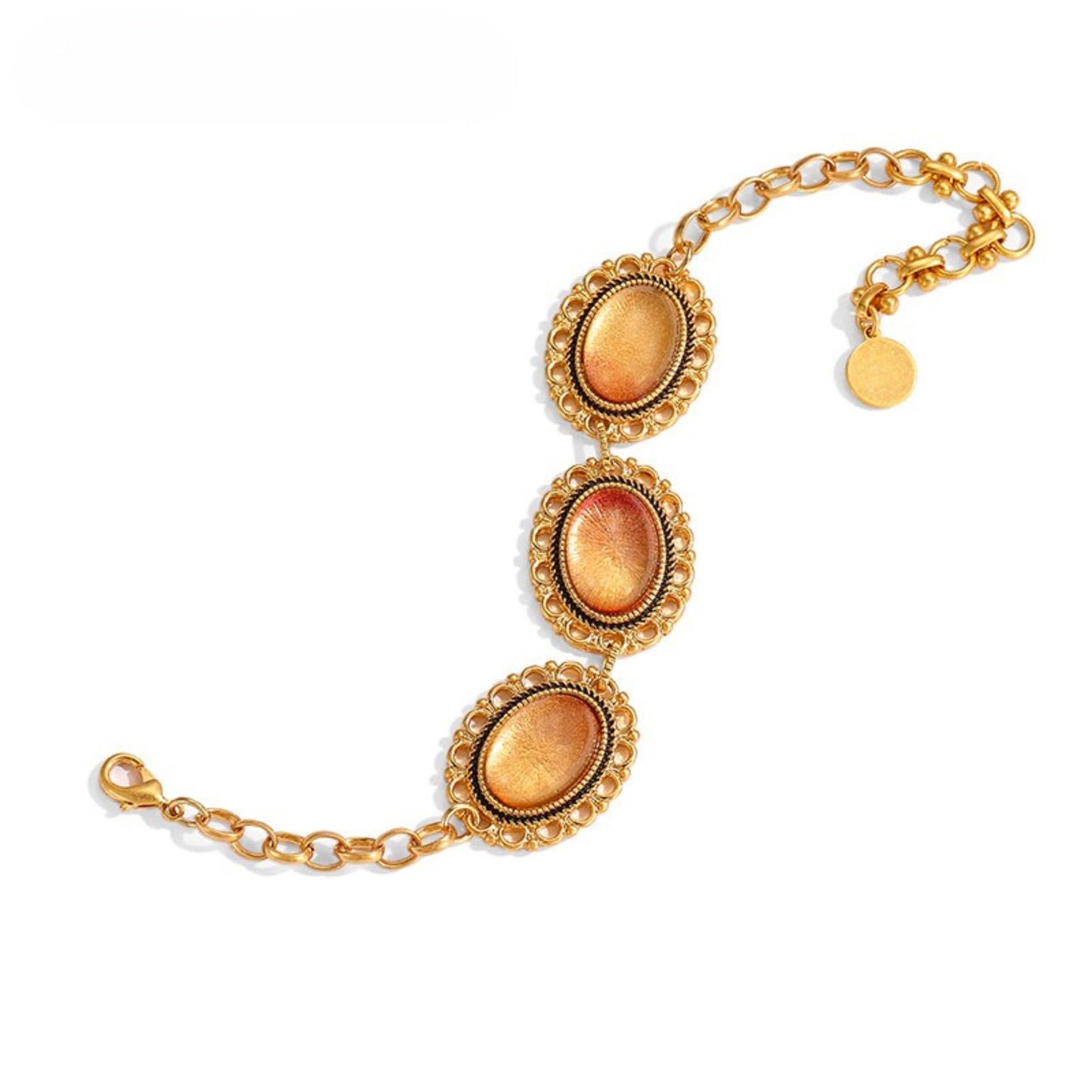 Vintage Lustrous Glazed Orb Bracelet