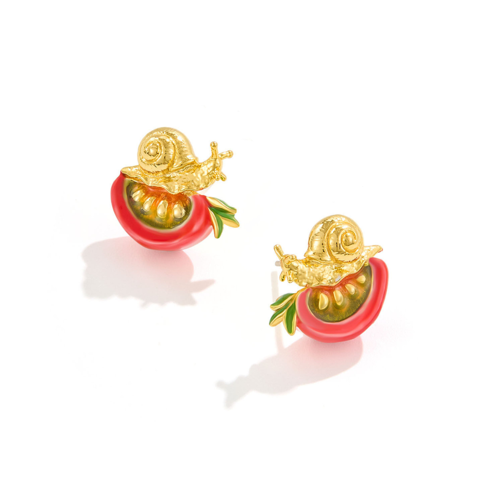 Tomato Stud Earrings