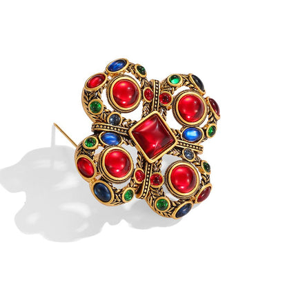 Vintage Scarlet Charm Brooch