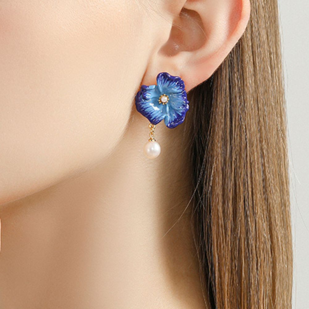 Corn Poppy Earrings